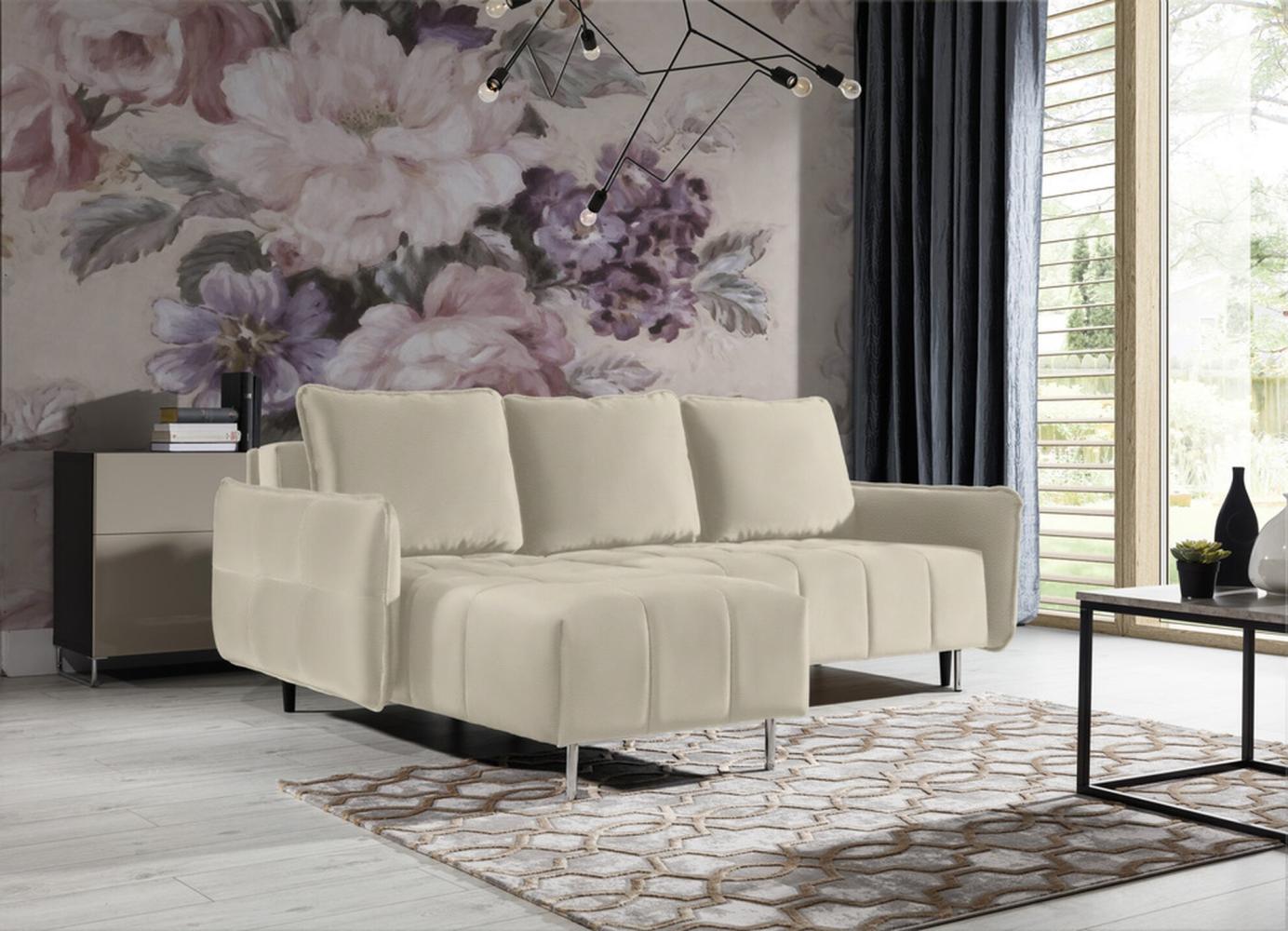 Stylefy Jefferson Ecksofa Kunstleder MADRYT Beige Links Bild 1