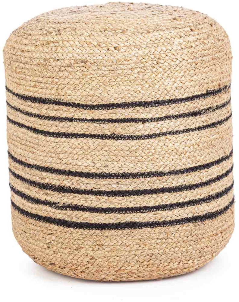 Pouf Ankit aus Jute, Natur, 45x45x50 cm Bild 1