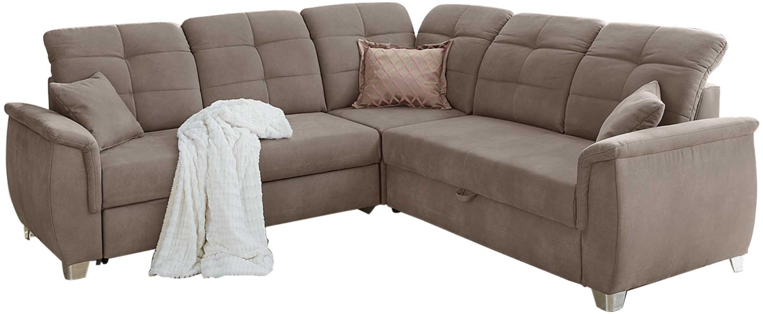 Ecksofa Uslar / Udine, Stoff, Braun, 263 x 104 x 263 cm Bild 1