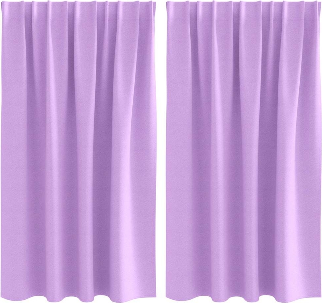 vidaXL Verdunkelungs-Vorhänge mit Ringen 2 pcs Lila 140 x 140 cm 4107488 Bild 1