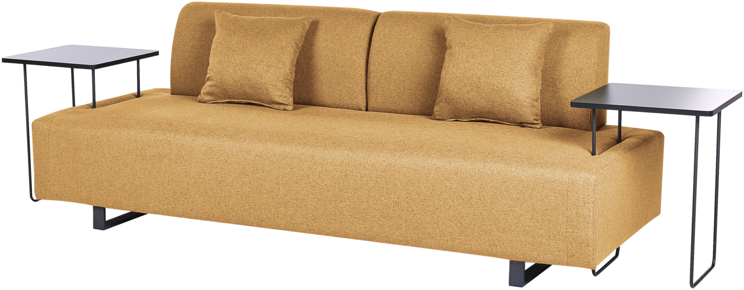 3-Sitzer-Sofa mit Beistelltischen gelb SOKNA Bild 1