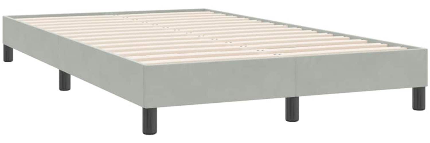 vidaXL Bettgestell ohne Matratze Hellgrau 120x220 cm Samt 4101397 Bild 1