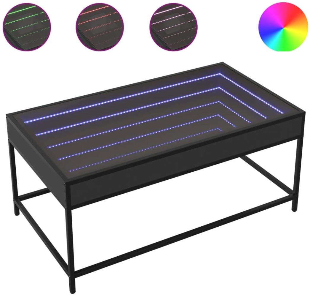 vidaXL Couchtisch mit Infinity-LED Schwarz 90x50x41 cm 847687 Bild 1