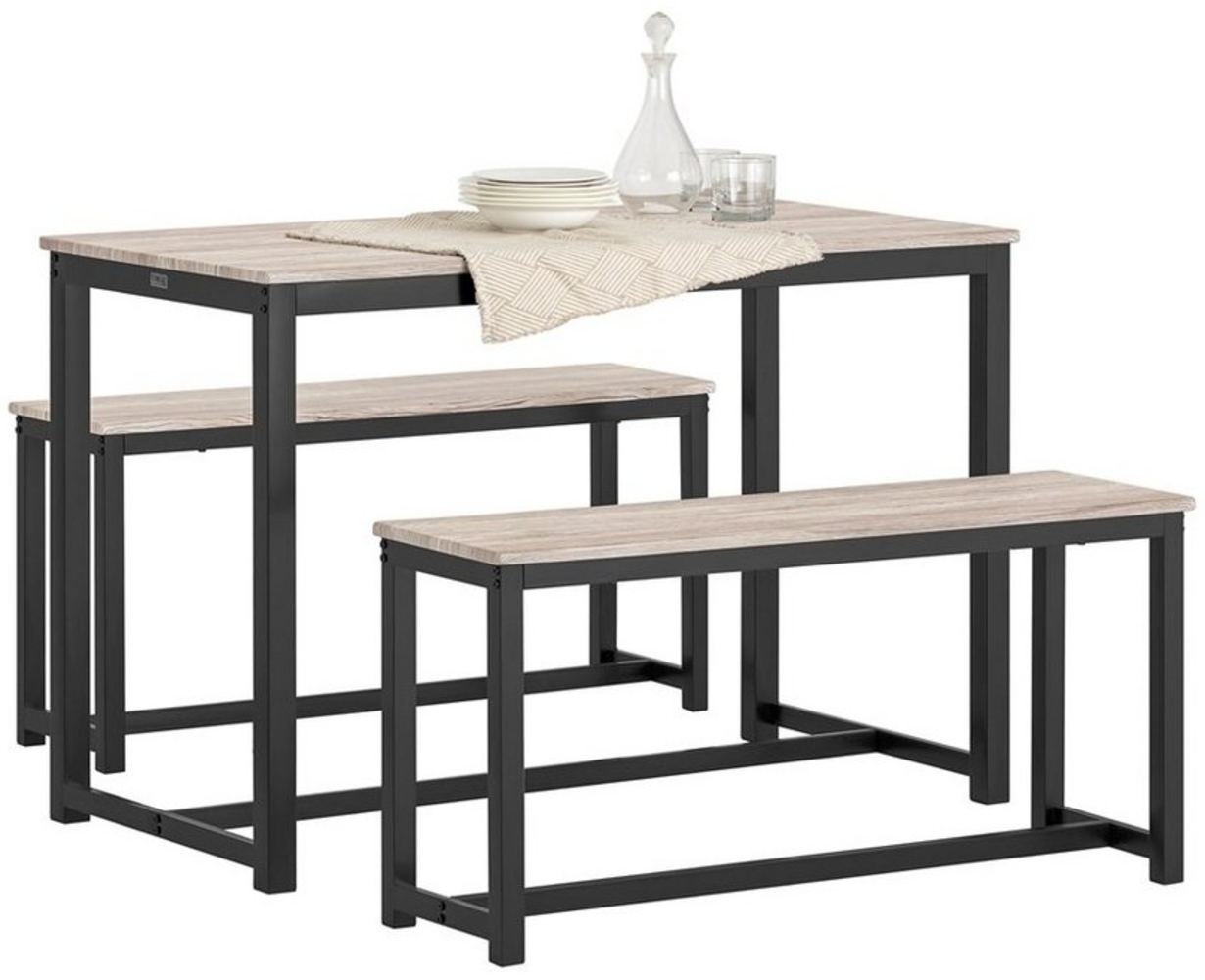 SoBuy Essgruppe OGT25, (3-tlg), 3-teilig Essgruppe Esstisch mit 2 Sitzbänke Küchentisch-Set Bild 1