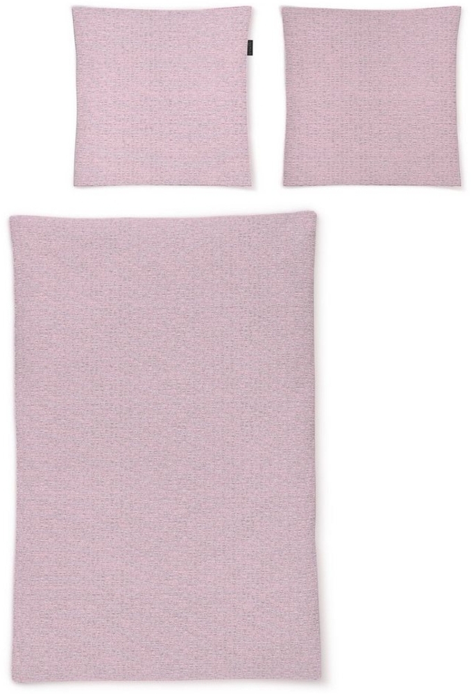 Irisette Seersucker Bettwäsche Set Easy 8514 rosa 155 x 200 cm + 1 Kissenbezug 80x80 cm Bild 1
