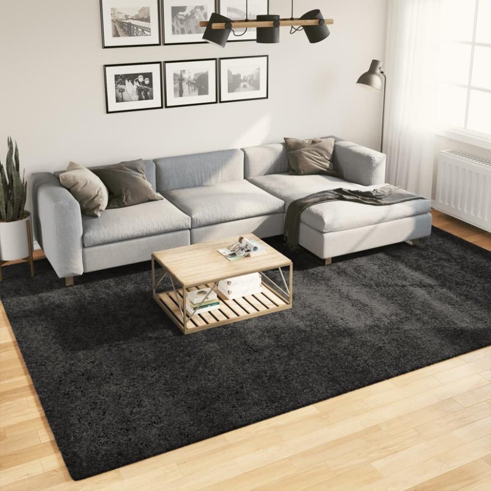 vidaXL Teppich Shaggy Hochflor Modern Anthrazit 240x340 cm 375197 Bild 1