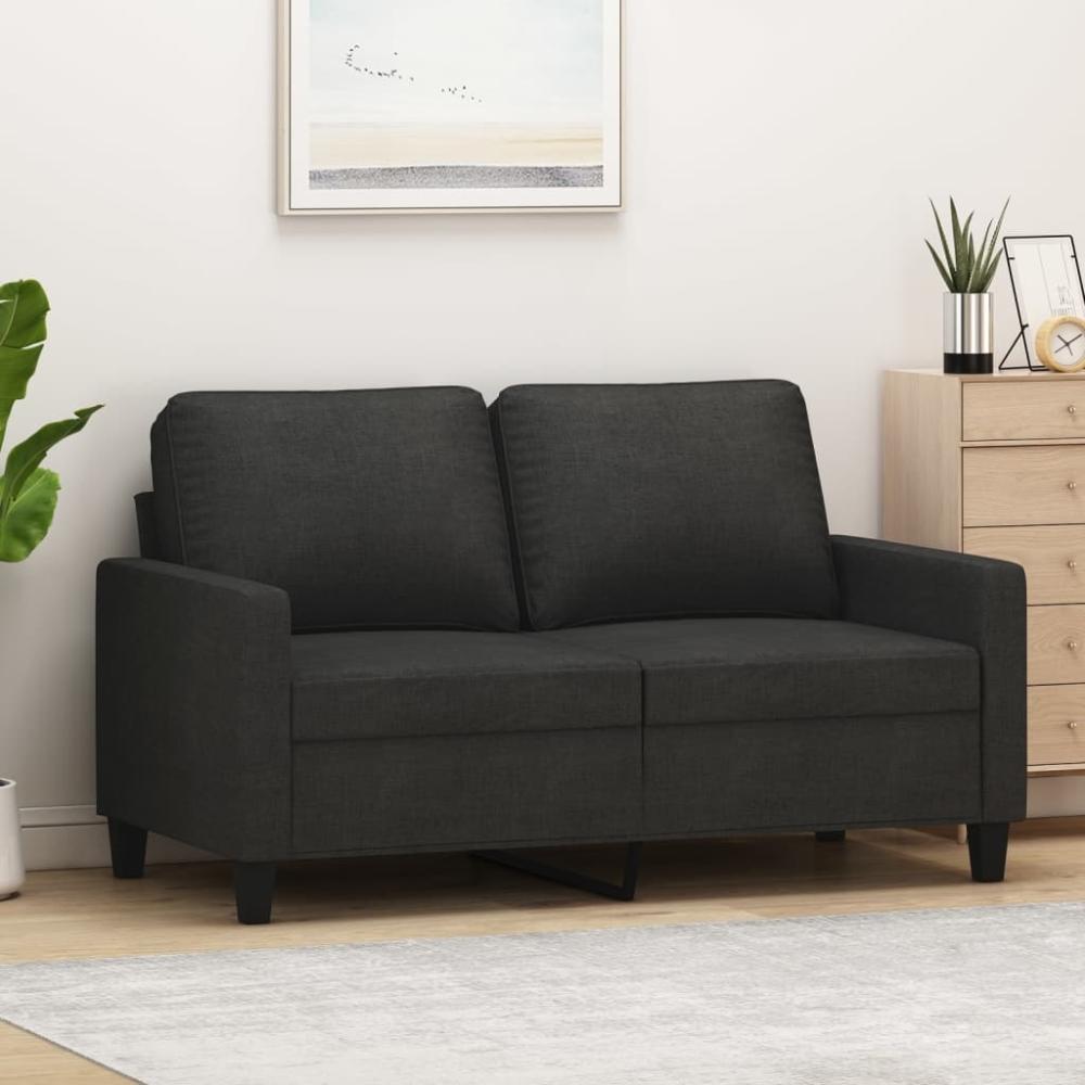 vidaXL 2-Sitzer-Sofa Schwarz 120 cm Stoff 359159 Bild 1