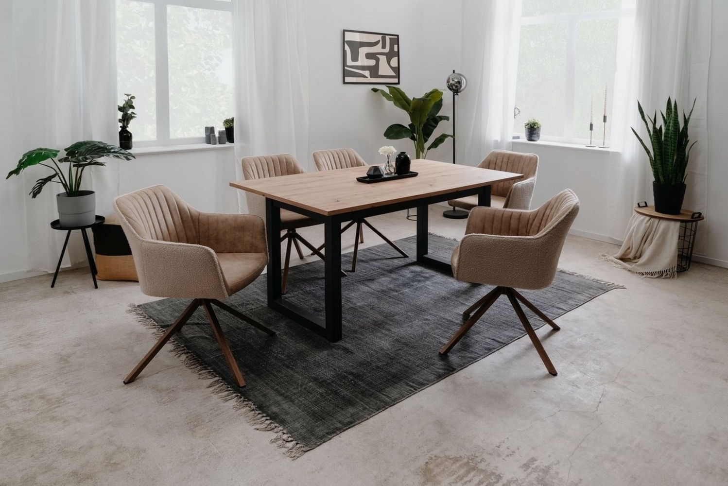 möbelvita Esstisch Esstisch Portland 50 in Artisan Oak - Ausziehbar auf 200 cm Bild 1