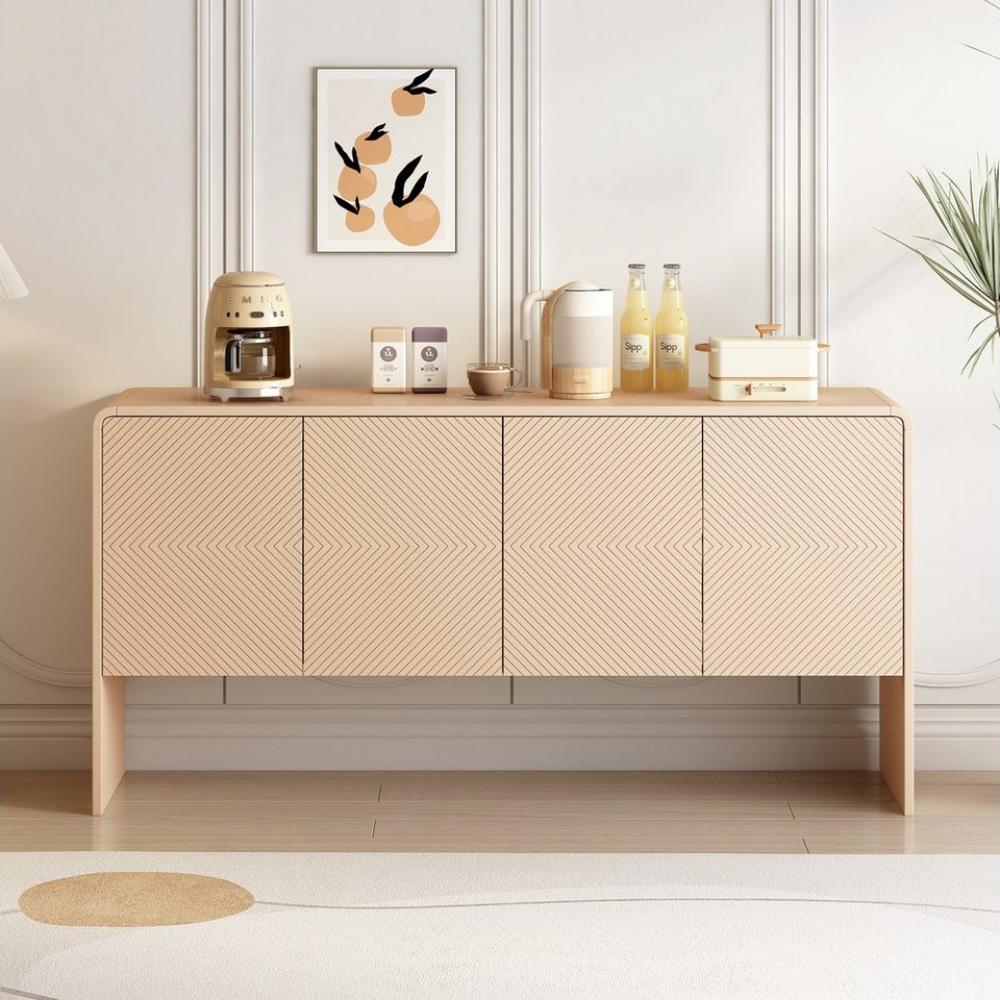 Merax Sideboard mit 4 Türen und Einlegeböden, Kommode mit Kippschutz,Anrichte,Buffet Scandi,B:152,5cm Bild 1