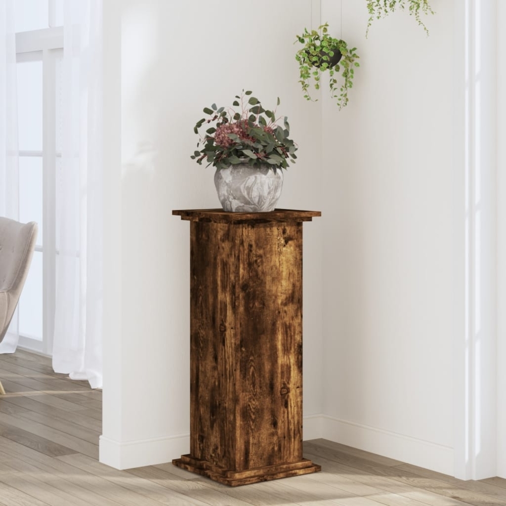 vidaXL Pflanzenständer Räuchereiche 33x33x80 cm Holzwerkstoff 852973 Bild 1