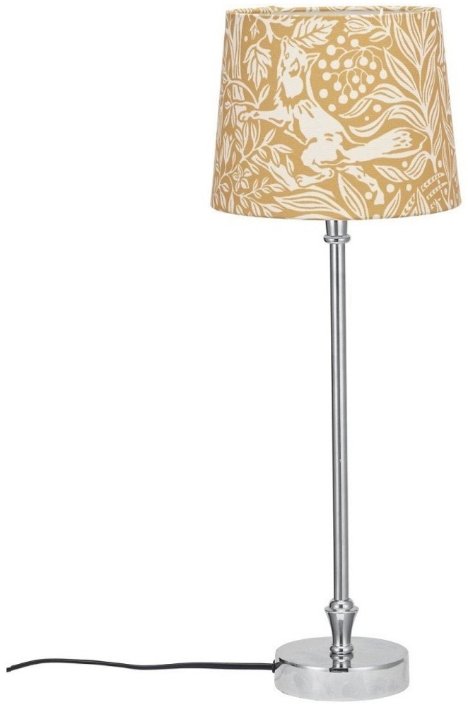 PR Home 71001-2048 Tischleuchte Liam silber Stoffschirm gelb 59cm Bild 1