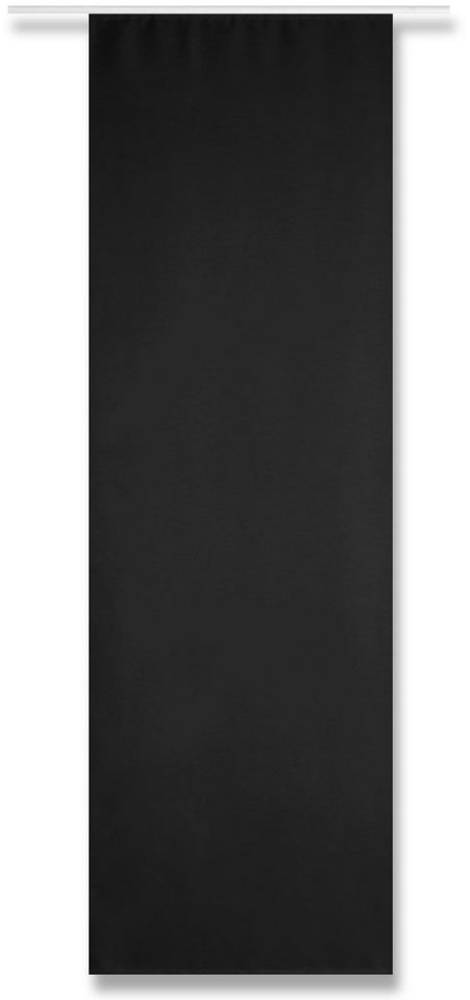 Flächenvorhang "blickdicht" - Schiebegardine in BxL 60x245cm ( Schwarz ) - ohne Flächenvorhangtechnik - Gardine, Vorhang mit Klettband Bild 1