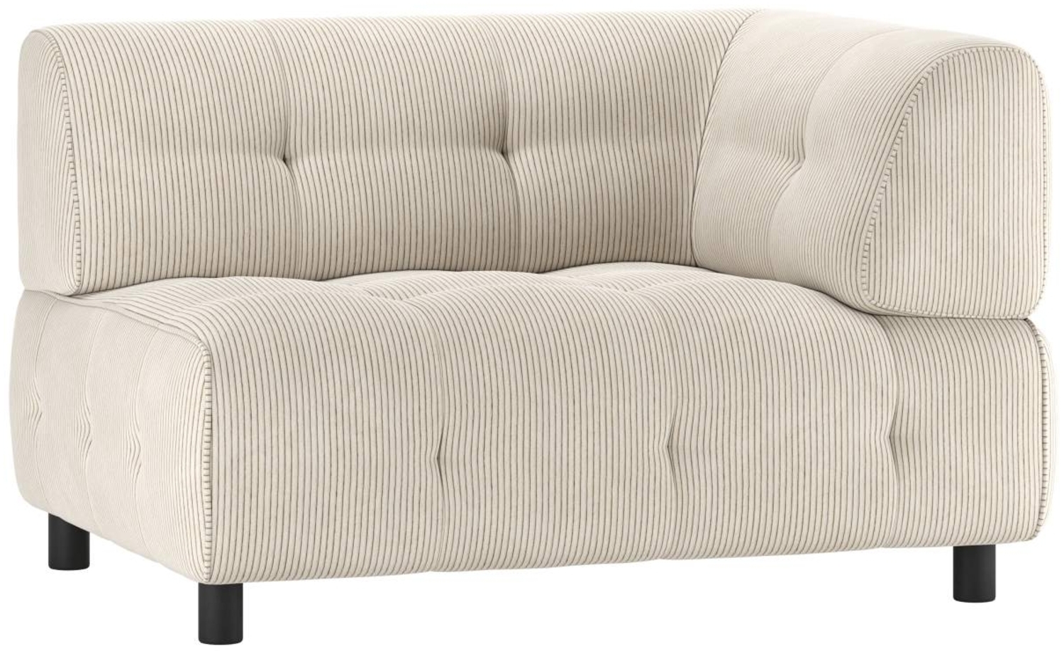 Modulsofa Louis aus Rippstoff Rechts, Creme Bild 1