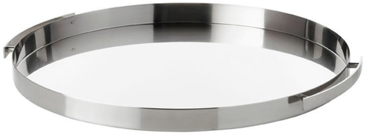 Stelton Arne Jacobsen Serviertablett aus Edelstahl, Design: Cylinda Line, W:38,7 CM L:41,5 CM H:4 CM Bild 1