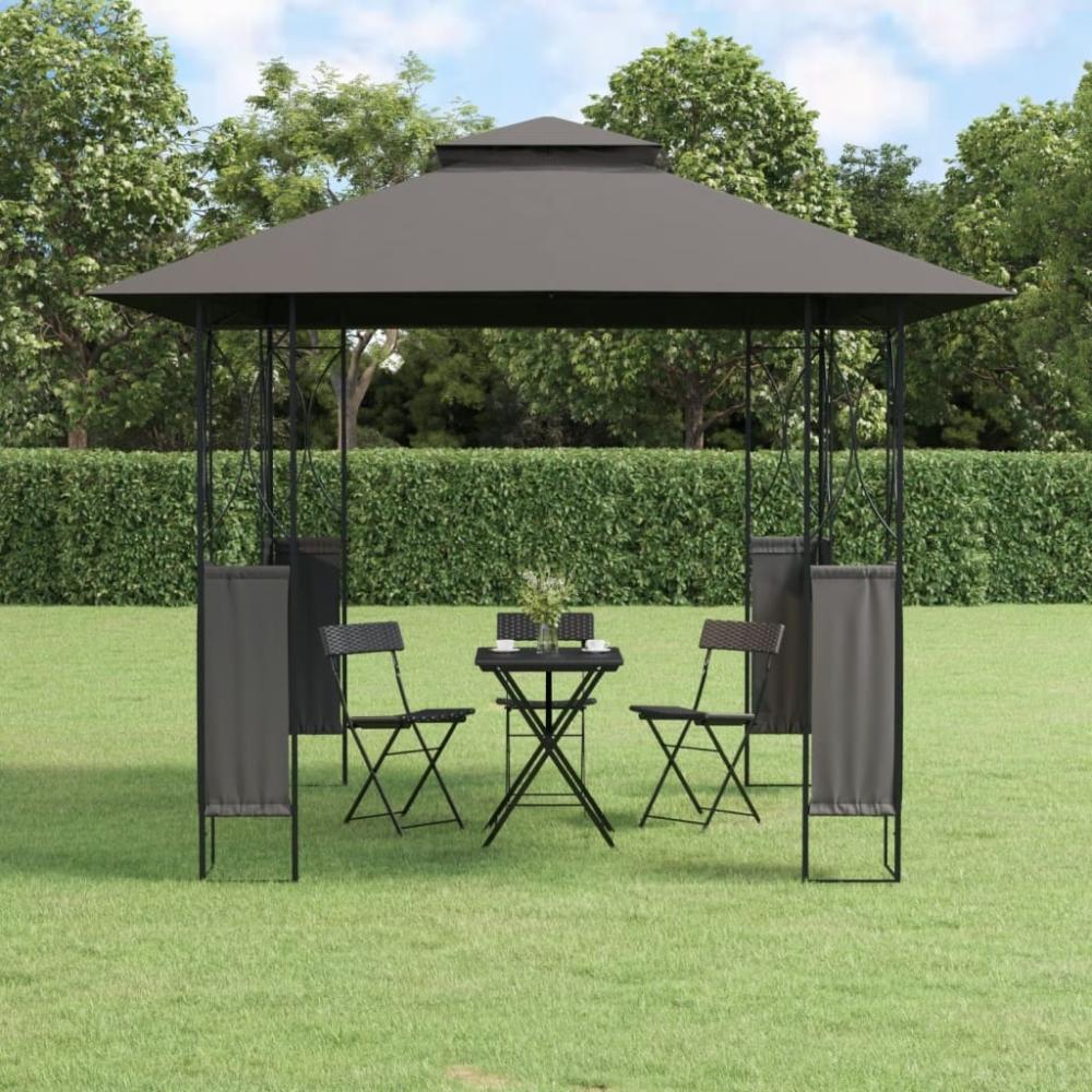 vidaXL Pavillon mit Dach Anthrazit 300x300x270 cm Stahl 360141 Bild 1