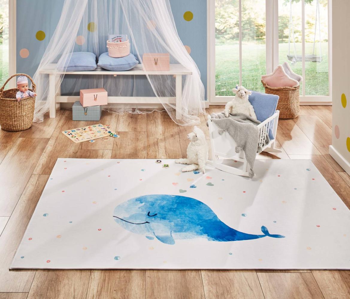 Kinderteppich Sweet Dreams - Wal, Farbe: Wal, Größe: 100x160 cm Bild 1