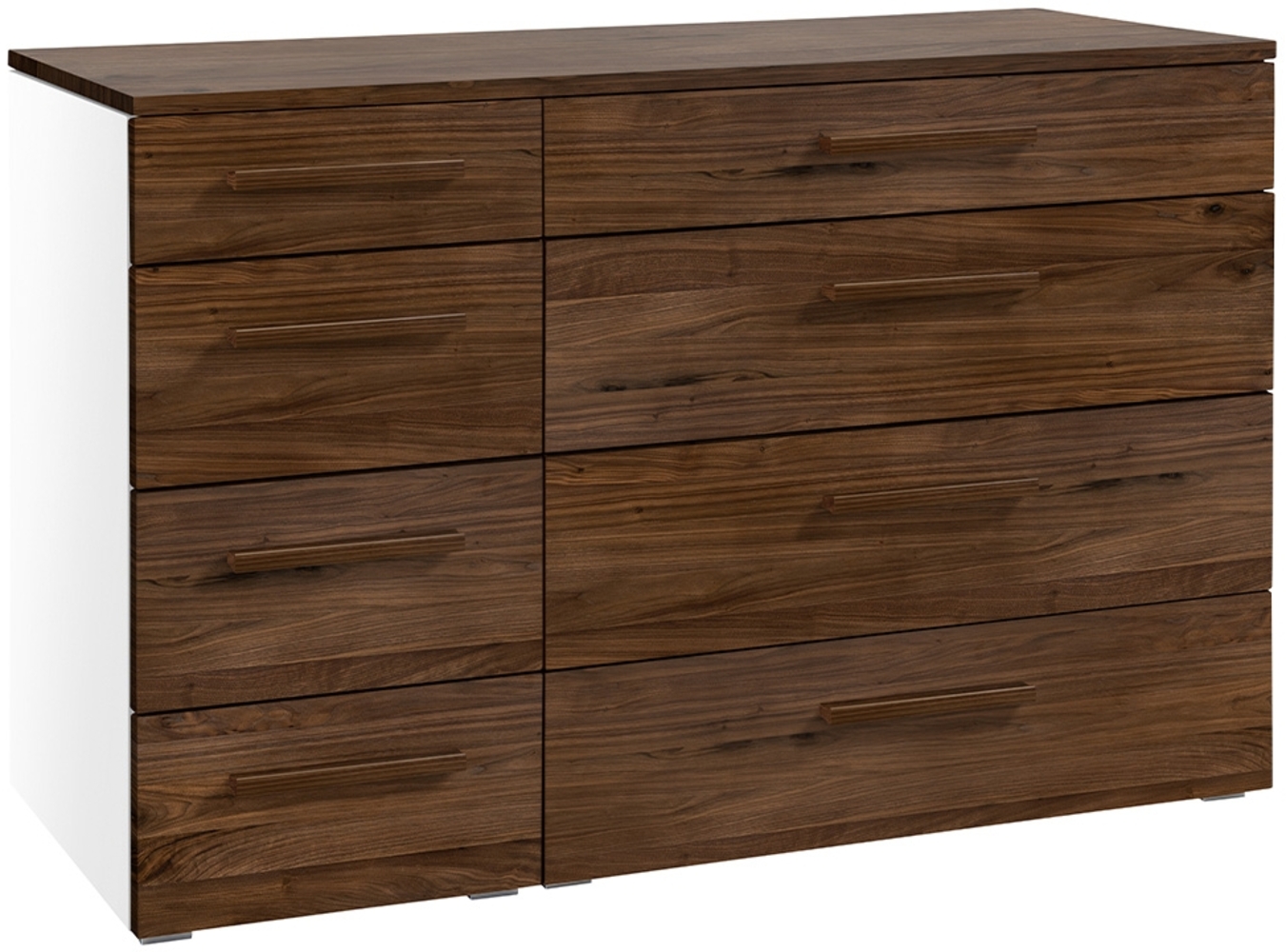 Hasena Kommode Cassino weiss Nussbaum geölt teilmontiert Bild 1