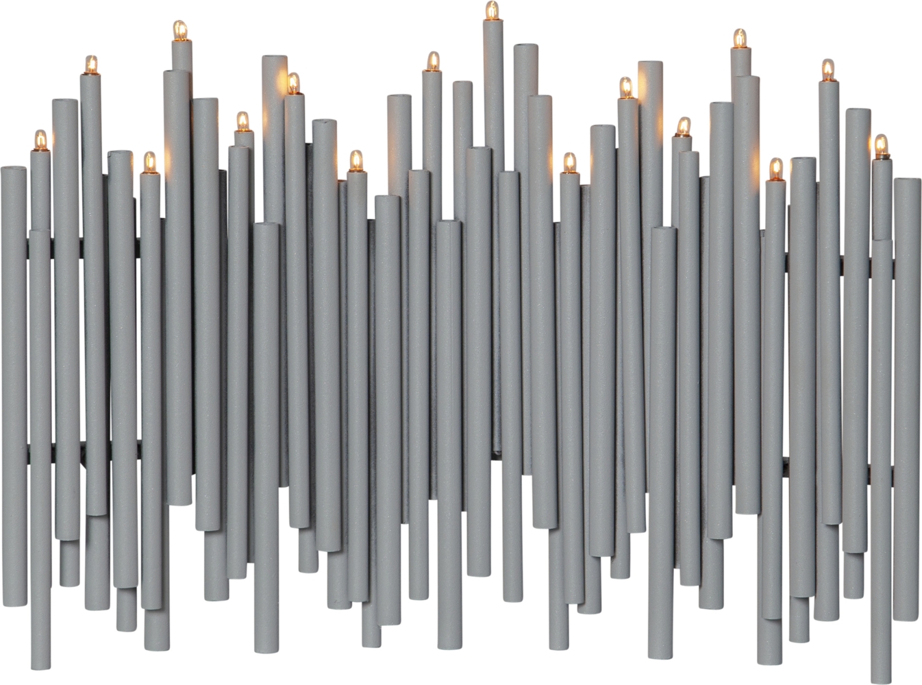 Kerzenleuchter Note Metall grau 16-flammig B 35cm H 25cm Bild 1
