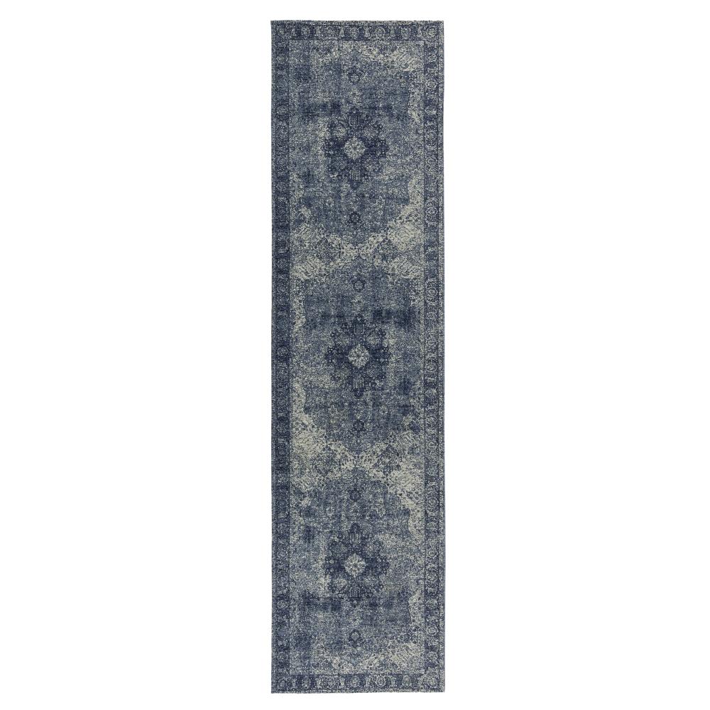 Kadima Design Vielseitiger Vintage Teppich "Coquet Tara". Farbe: Blau, 60x230 cm Bild 1