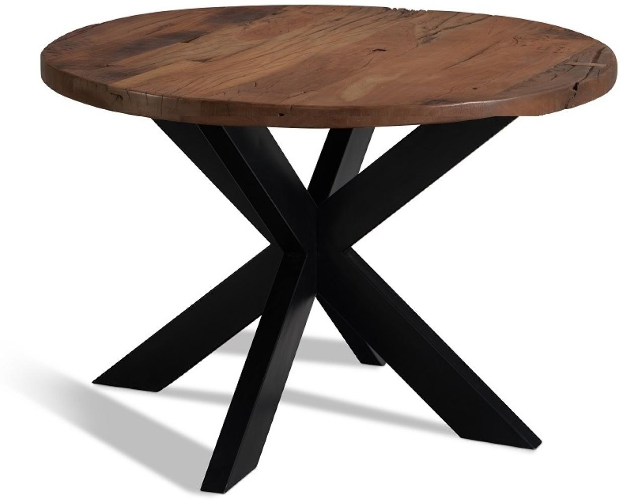 Esstisch rund 110cm 'Pinta' Altholz & Stern-Fuß Bild 1