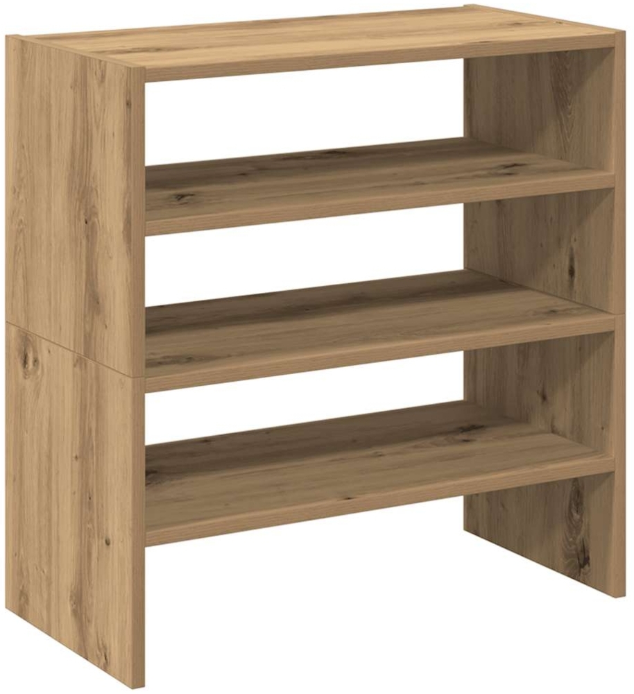 vidaXL Schuhregale 2 Stk. Stapelbar Artisan-Eiche 60x30x30,5 cm 858874 Bild 1