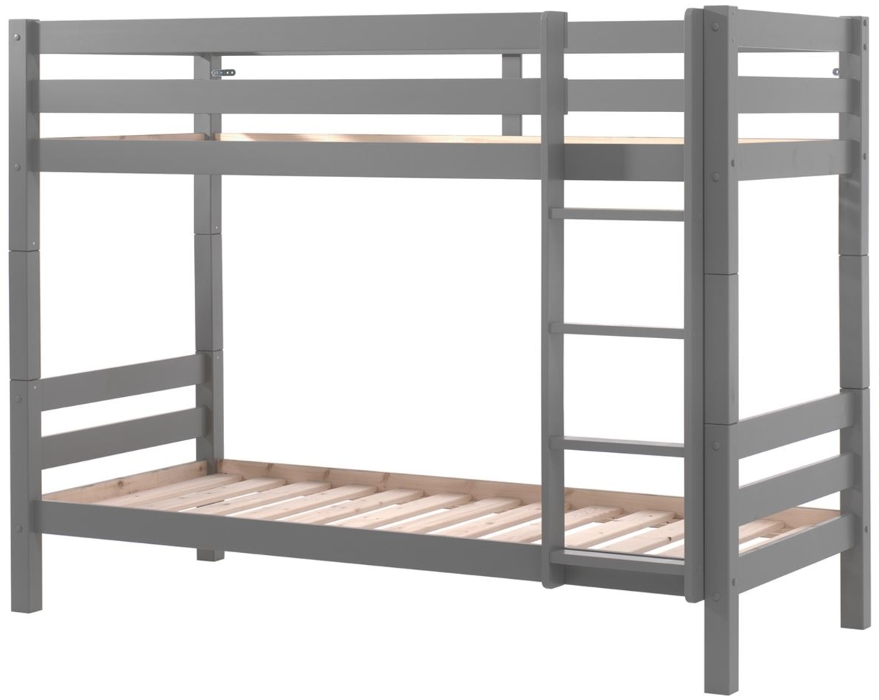 Etagenbett Karolina 210x105x161 Hochbett Massivholz grau Bild 1