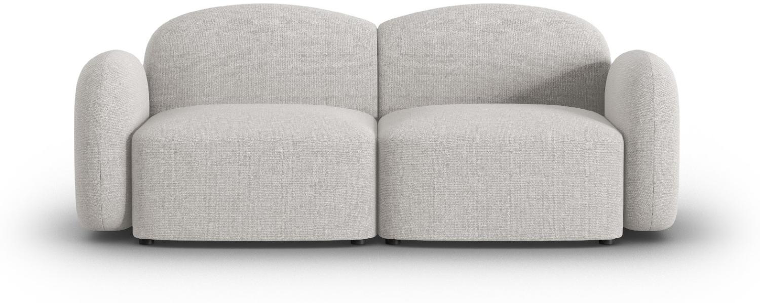 Micadoni Sofa Blair 2-Sitzer Chenille Silber Melange Bild 1