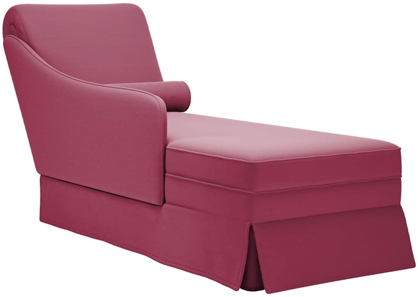 vidaXL Chaiselongue mit Nackenrolle und Rechter Armlehne Weinrot Samt 4009786 Bild 1