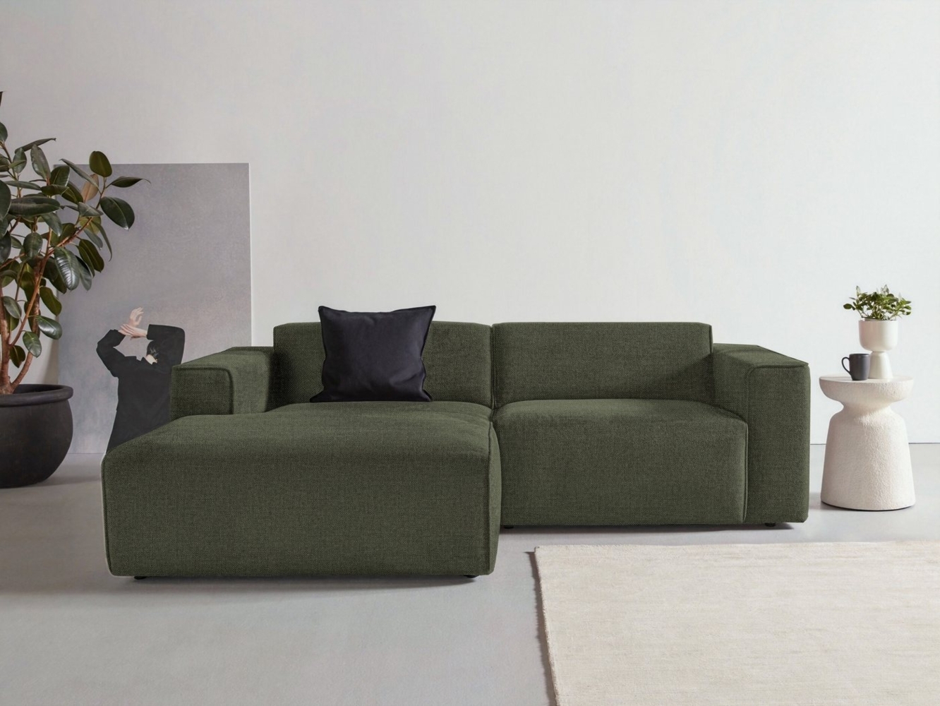 andas Ecksofa Noord, mit Kedernaht, Breite 234 cm, Cord, Struktur, Webstoff Bild 1