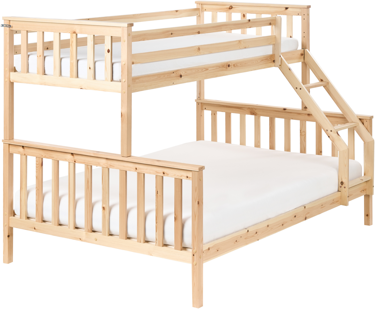 Hochbett Kiefernholz BIERNE 90 140 x 200 cm Hellbraun Bild 1