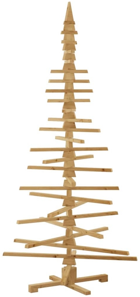 vidaXL Holz Weihnachtsbaum mit Ständer Braun 210 cm Massivholz Kiefer 42016702 Bild 1