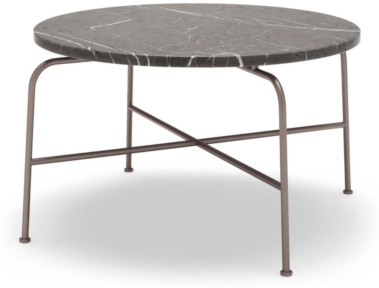 ROLF BENZ Couchtisch 947 Naturstein Stahl grau ø60 cm Bild 1