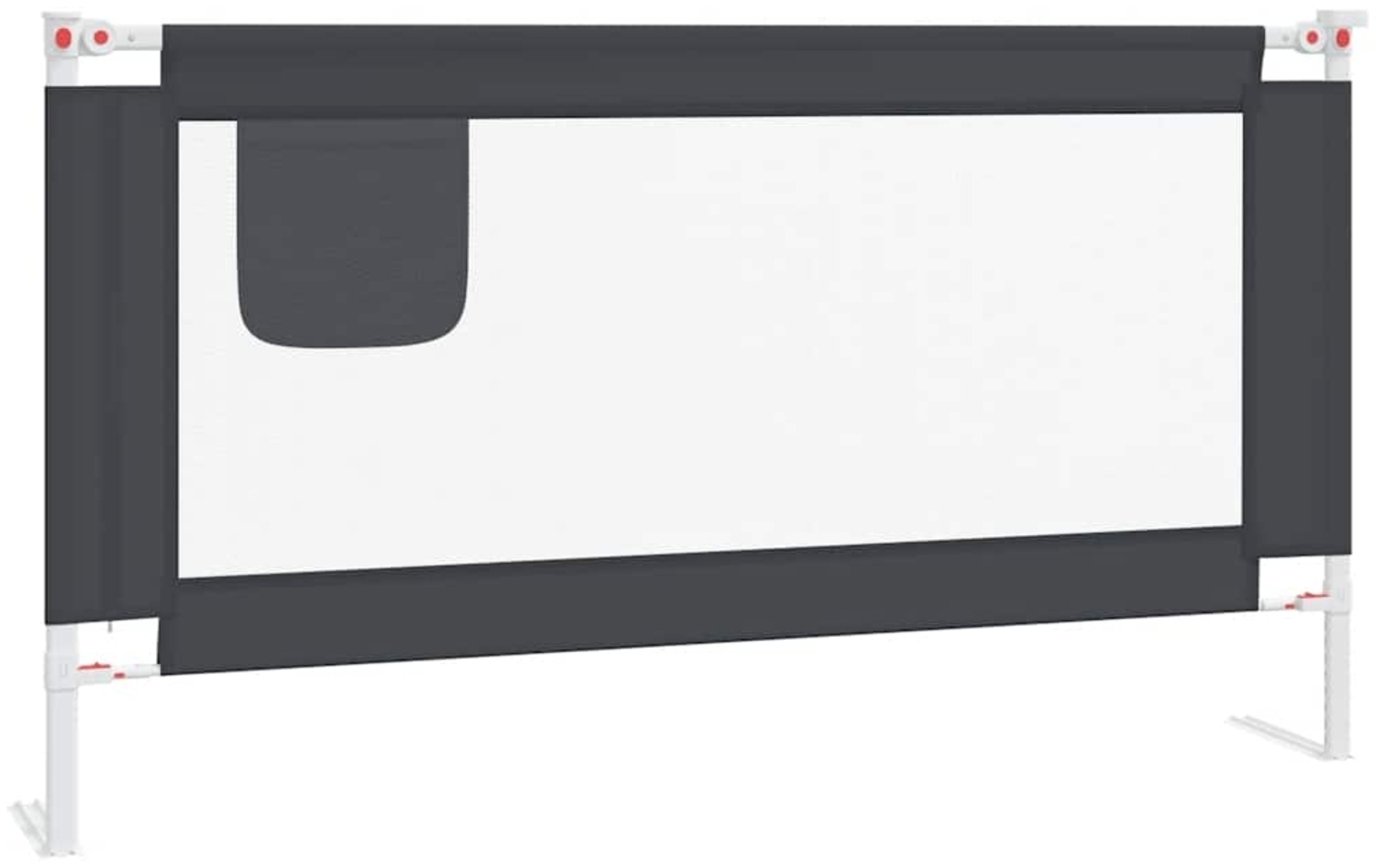 Kleinkind-Bettschutzgitter Dunkelgrau 150x25 cm Stoff Bild 1