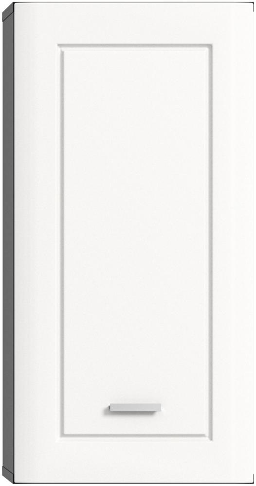 Wandhängeschrank >Lago< in grau/weiß matt - 40x82x25cm (BxHxT) Bild 1