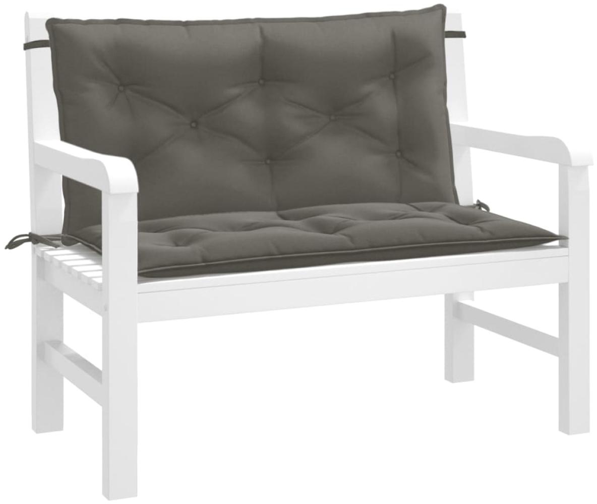 vidaXL Gartenbank-Auflagen 2 Stk. Melange Dunkelgrau 100x50x7 cm Stoff 4002587 Bild 1