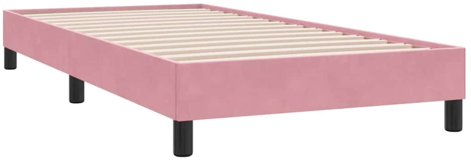vidaXL Bettgestell ohne Matratze Rosa 80x220 cm Samt 4101384 Bild 1