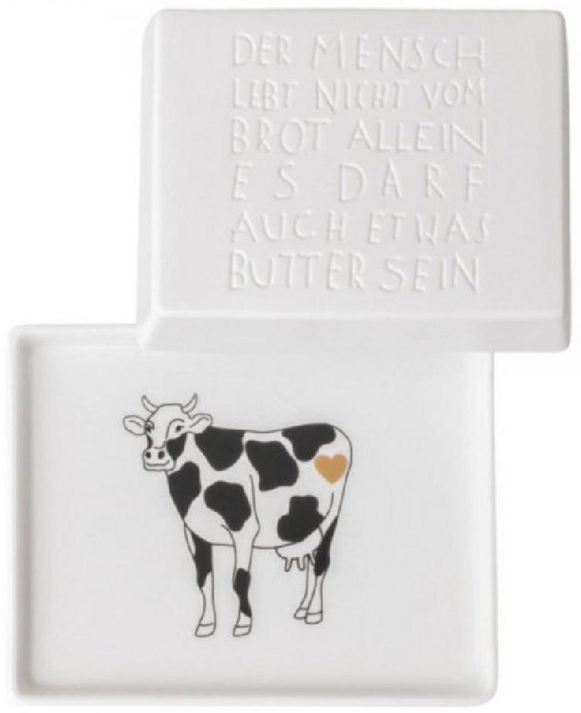 Räder Butterdose Der Mensch Lebt Nicht 14,5x11,5x5,5 cm Bild 1
