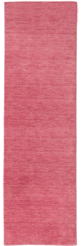 Morgenland Gabbeh Teppich - Softy - Uni - läufer - 200 x 80 - Rosa Bild 1