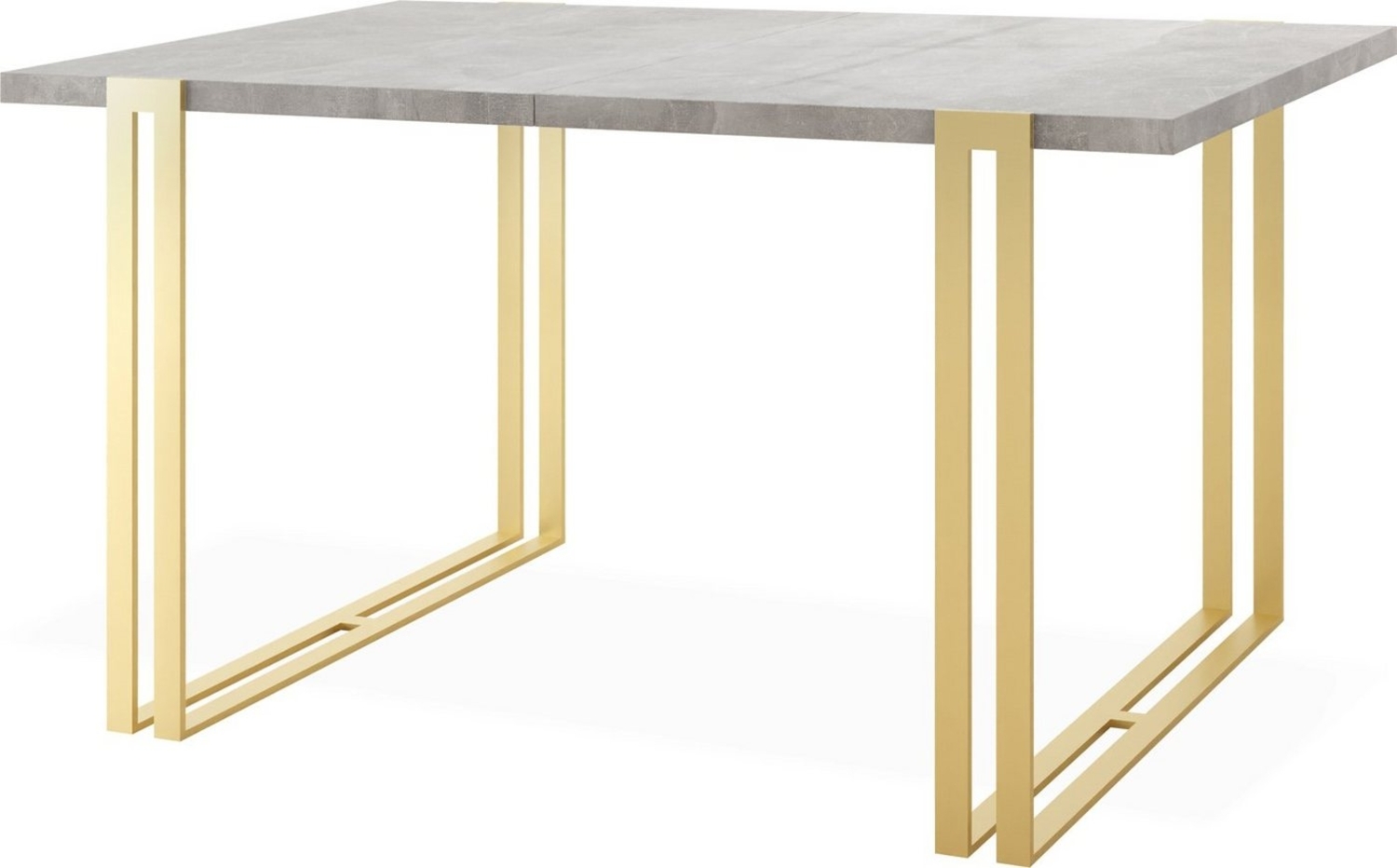 WFL GROUP Esstisch Marco Gold, Glamour Ausziehbar Tisch im Loft-Stil mit Metallbeinen Bild 1