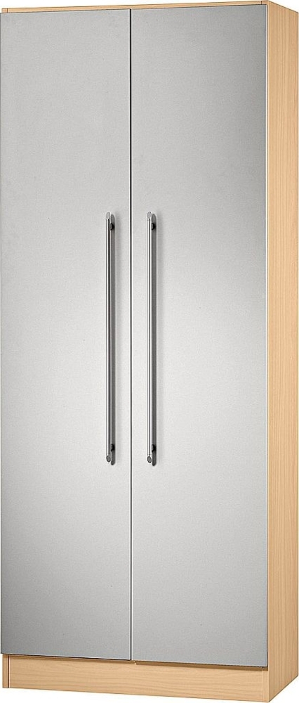 Schrank 5 Ordnerhöhen mit Sockel RE Buche / Silber Bild 1