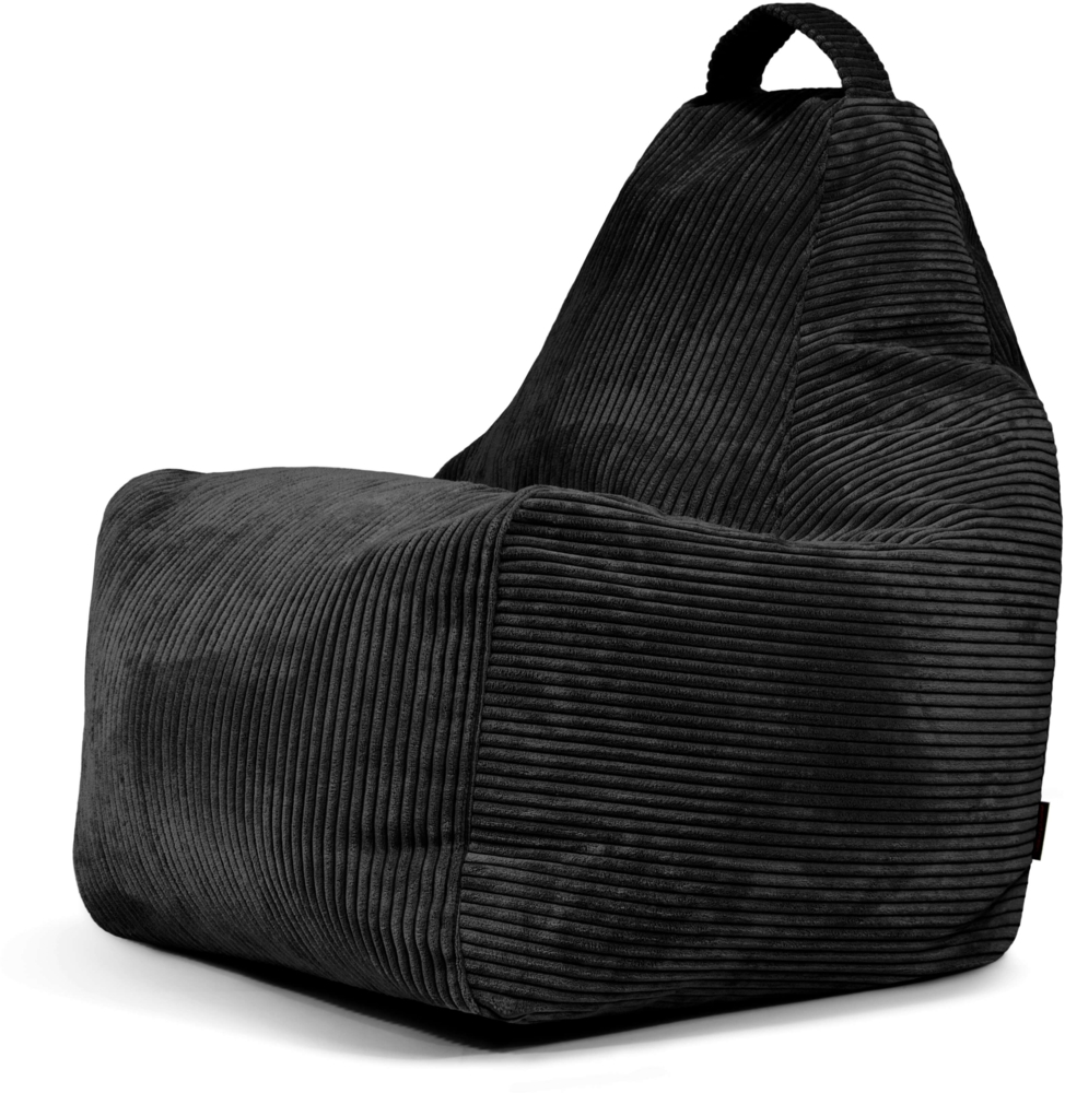 Sitzsack ‘Play‘, Bezugstoff - Waves, 100% Polyester, Black, 85x80x80 cm. Bild 1