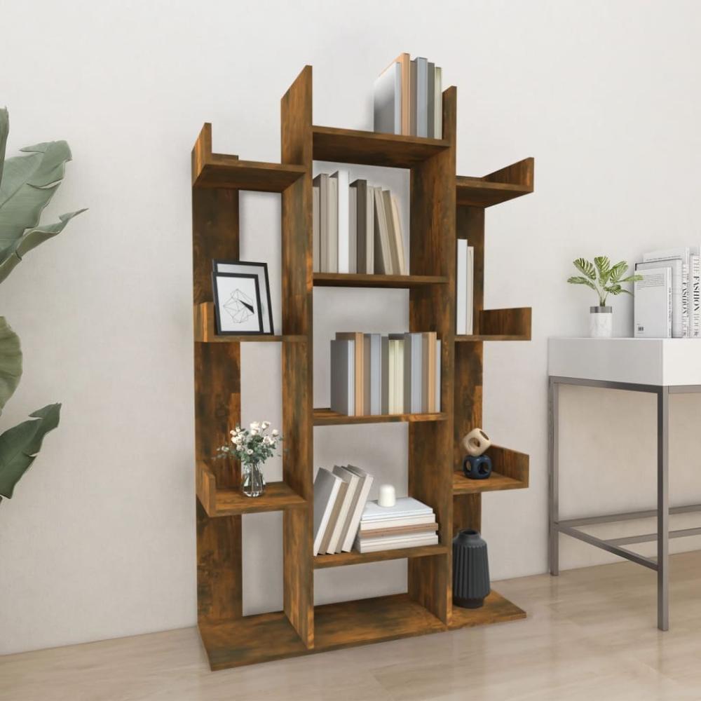 vidaXL Bücherregal Räuchereiche 86x25,5x140 cm Holzwerkstoff 816002 Bild 1