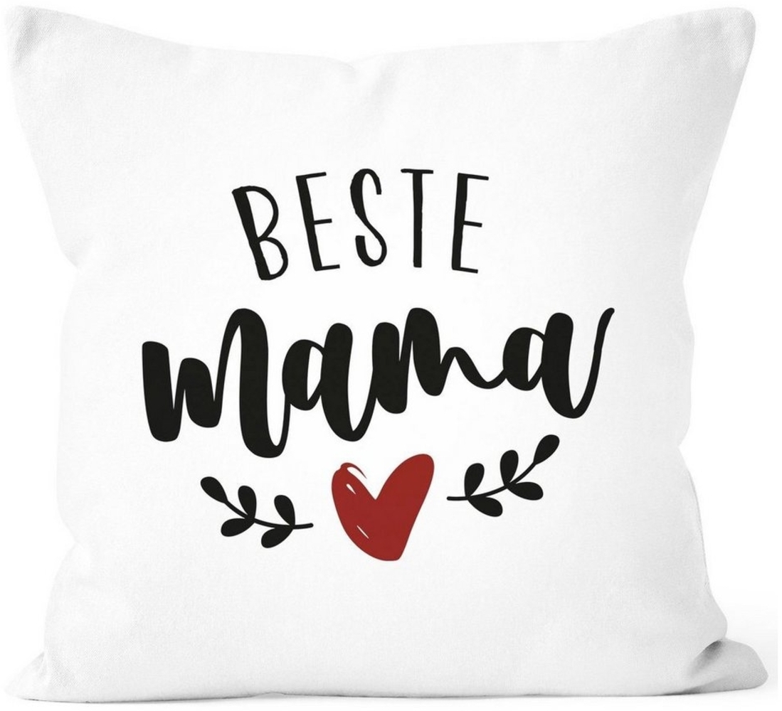 SpecialMe Dekokissen Kissen-Bezug Beste Mama Herz Geschenk für Mama Dankeschön Muttertag Geburtstag Weihnachten SpecialMe® Bild 1