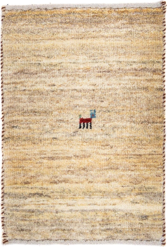 Morgenland Wollteppich - 60 x 40 cm - Beige Bild 1