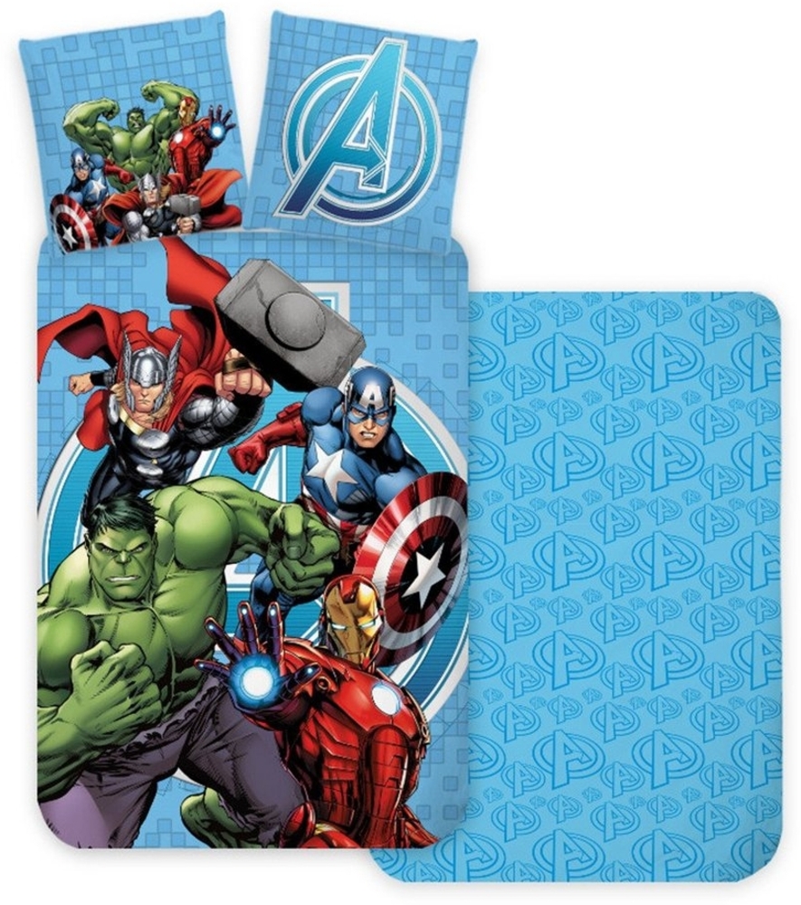 MARVEL Babybettwäsche Avengers Baby- / Kleinkinder Bettwäsche in Blau, Superhelden-Motiv Bild 1