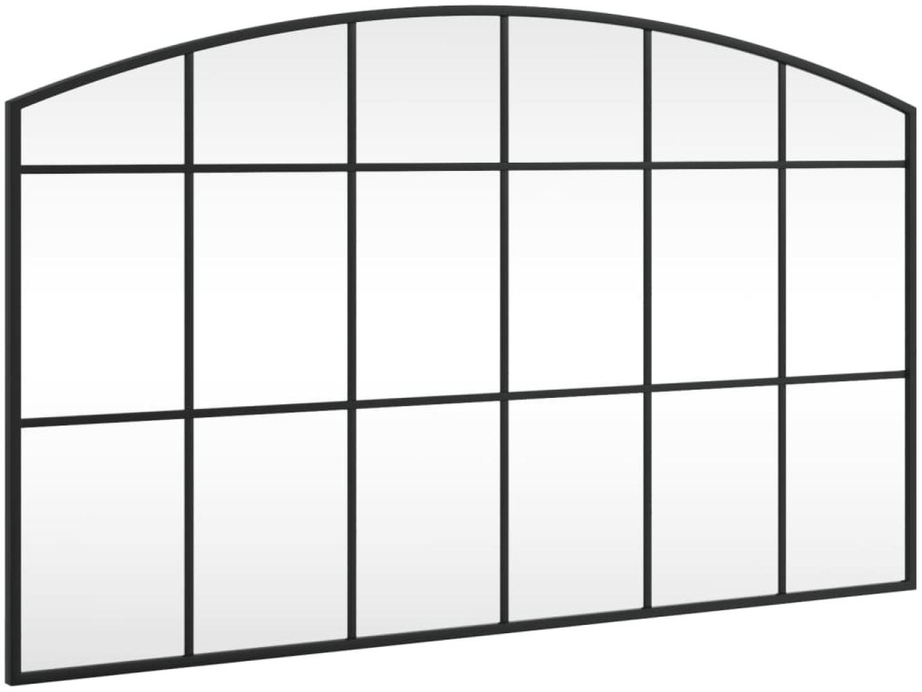 vidaXL Wandspiegel Schwarz 100x60 cm Gewölbt Eisen 358639 Bild 1