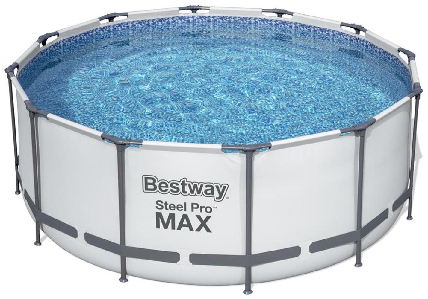 Steel Pro MAX™ Solo Pool ohne Zubehör Ø 366 x 122 cm, lichtgrau, rund Bild 1