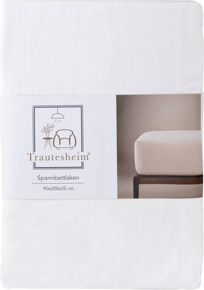 Trautesheim Spannbettlaken 90 x 200 x 25 cm, weiß Bild 1