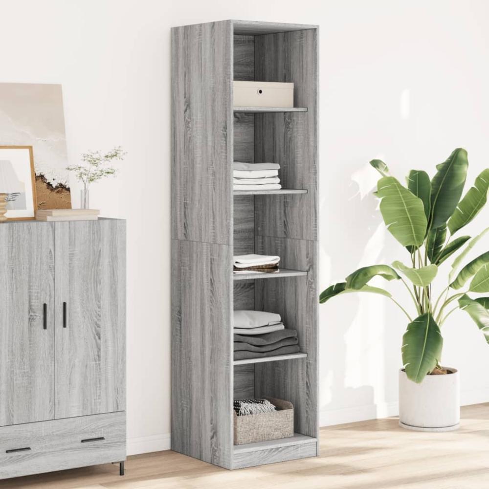 vidaXL Kleiderschrank Grau Sonoma 50x50x200 cm Holzwerkstoff 3307716 Bild 1