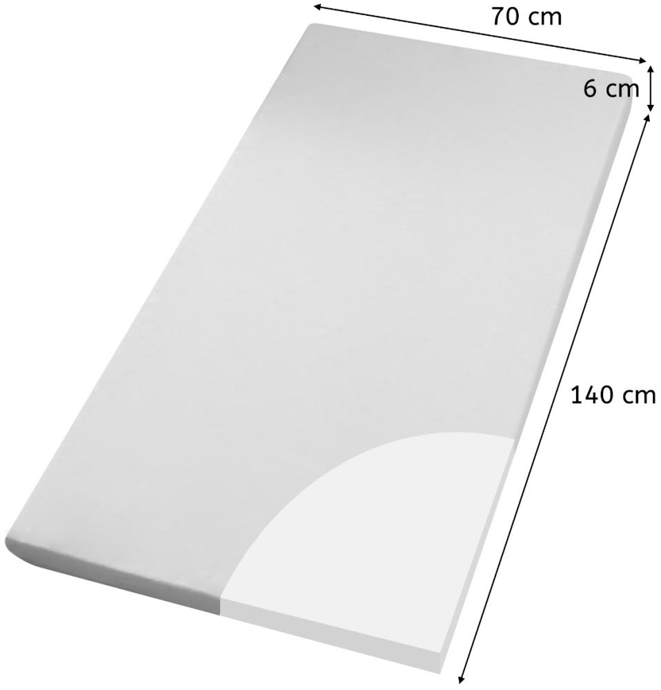 Babymatratze Kinderbettmatratze Reisebettmatratze Kindermatratze 140x70 Weiß Bild 1